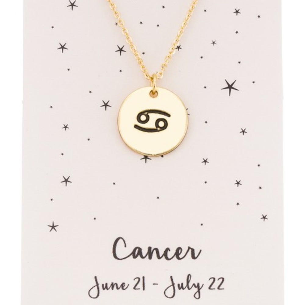 Zodiac Pendant Necklace - Cancer